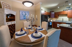 Two Bedroom Apartments for Rent in Conroe, TX - Model Dining Room & Kitchen  